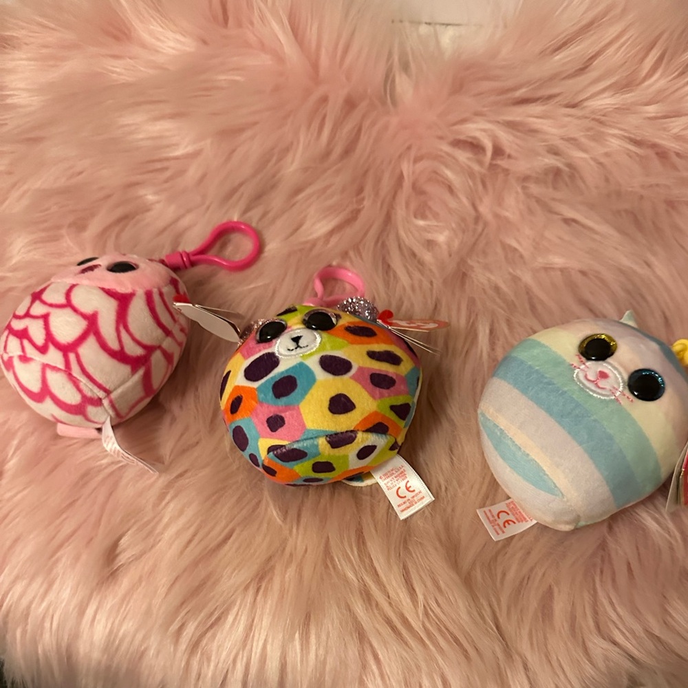 Squishy beanies Ty. bundle of 3